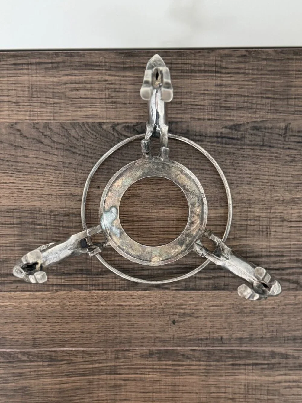 Vintage Silver Tone Reindeer Stag Plant Bowl Candle Holder Christmas Centerpiece